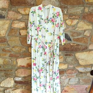 Miss Selfridge Floral Maxi Dress With Kimono Sleeve
